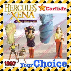 Mini lanzador de discos animado Carl's Jr. 1997 HÉRCULES & XENA TU ELECCIÓN DE JUGUETE - Imagen 1 de 16