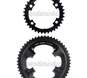 Shimano 105 FC-5800 52T & 36T MB Anelli catena esterni/interni 11 velocità (nero) - Foto 1 di 3