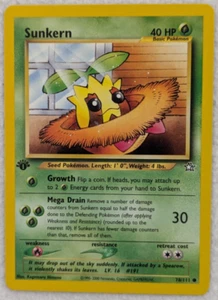 2000 Sunkern #78 Neo Genesis Regular Pokemon Card Common 1st Edition - Picture 1 of 9