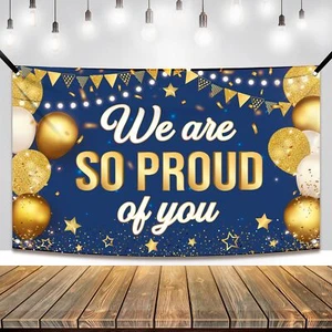 KatchOn Blue We are So Proud of You Banner - XtraLarge 72x44 Inch | Graduatio... - Picture 1 of 9
