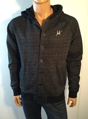 Chaqueta HUF con Capucha Negra/Carbón Script Cadet Talla L Foto 1 de 4
