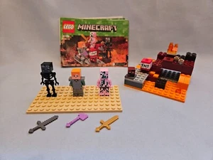 LEGO Minecraft #21139 The Nether Fight - Complete, All Figs, Instructs, No Box - Picture 1 of 5