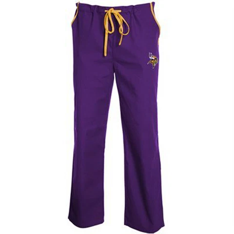 Fabrique Innovations NFL Unisex Minnesota Vikings Team Logo Scrub Pants Cover