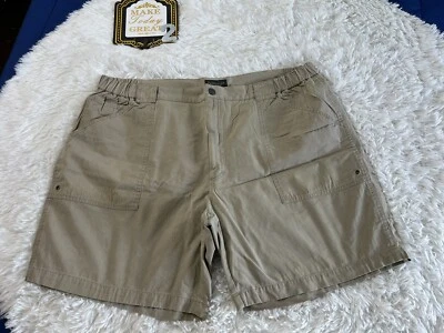 Pantalones Cortos Carga Van Heusen Para Hombre Talla Para Hombre Talla 42 W Beige Frente Plano Informal Algodón Foto 1 de 4