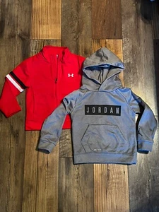 Boys Kids Toddler 2T Under Armour Zip Up & Jordan Hoodie Lot Of 2 - Picture 1 of 5