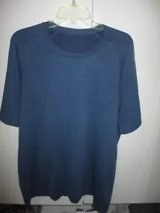 Lululemon Mens Metal Vent Tech Short Sleeve Blue shirt -Excellent Size XXL - Picture 1 of 8