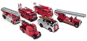 Oxford 1/76 London Fire Brigade Engine Anniversary Set 6x Diecast Model Car - Picture 1 of 12