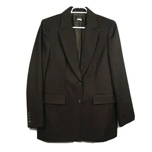 J Crew Womens 10 Blazer Brown 100% Wool Two Button Lined Vented Made in Japan - Picture 1 of 4