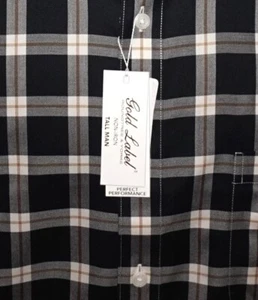 Neu mit Etikett Gold Label Perfect Performance bügelfreies schwarzes 4XT-Shirt von Roundtree Yorke - Bild 1 von 5