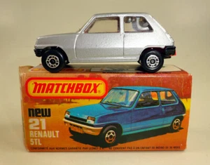 Matchbox Superfast Nr. 21C Renault 5 TL silbergraumet. schwarze Bpl. top in Box - Bild 1 von 10