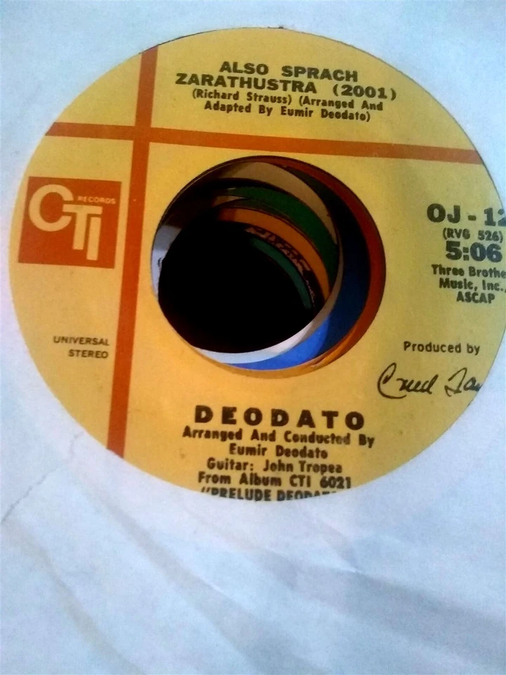 Deodato, Also Sprach Zarathustra (2001) ~ 1973 CTI 45  - Изображение 1 из 1