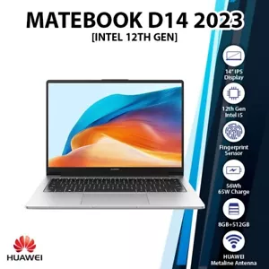 Huawei MateBook D 14 2023 Windows Laptop (New/8+512GB/12th Intel Core i5-1240P) - Picture 1 of 7