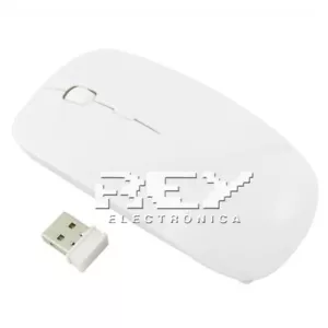 Ratón Inalambrico Blanco plano Óptico diseño Fino Ergonómico v348 - Bild 1 von 3