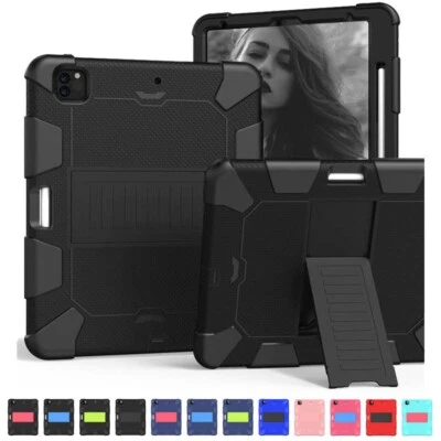 Heavy Duty Rubber Hard Stand Case Cover for iPad Air4 Pro 11 12.9 2021 2020 2018 - Image 1 of 4