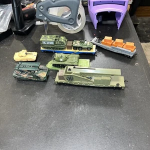 ho scale u.s. army Tanks Flat Car Big Cannon War Gaming Diorama Matchbox Athearn - Bild 1 von 16