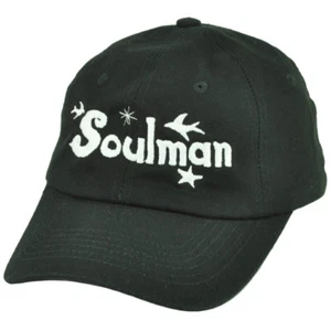 Soulman Rocky Johnson Black Garment Wash Hat Cap Adjustable Wrestler Clip Buckle - Picture 1 of 2