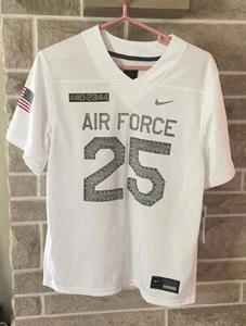 Air Force Falcons Nike Youth Football Game White Jersey #25 Size Large - Picture 1 of 4