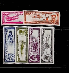 COMORO ISL. Sc C187-92 NH ISSUE OF 1988 - HISTORY OF AVIATION - (JA25) - Picture 1 of 1
