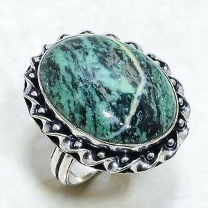 Ruby Zoisite Gemstone Handmade Ethnic Silver Jewelry Ring Size 8 RLG7691