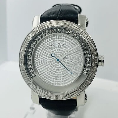 JBW Hendrix Men's Silver Diamond Stainless Steel 50mm Watch JB-6211L-G - Image 1 of 4