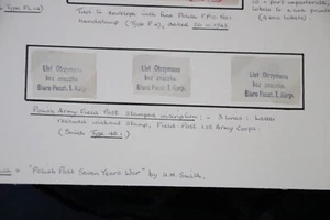 ORIGINAL WW2 POLISH FIELD ARMY POST MAIL 3 X POSTAL HAND STAMPS 1943 P009 #5 - Picture 1 of 1