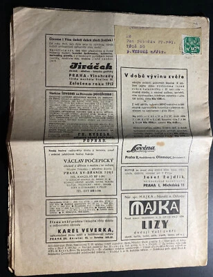 1946 Czechoslovakia Newspaper cover The guard of hunting - Image 1 of 3