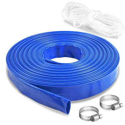 TOPEX 25mm Submersible Water Pump Hose Kit PVC Hose Nylon Rope 2 Clamps Included - image 1 of 4