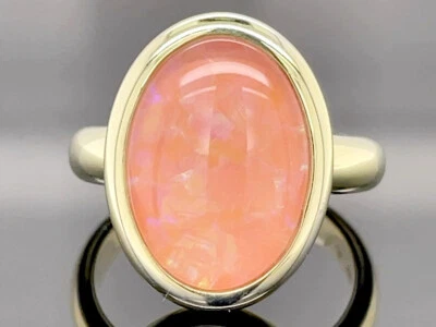 RING GR. 21 (CA.66) 925/- SILBER VERG MIT OPALTRIPLETTE TERRA OPALIS SCHMUCKJAGD - Bild 1 von 3