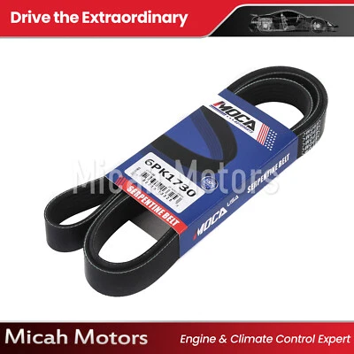 EPDM Serpentine Belt 6PK1730 Fit 1998-1999 BMW 318ti 318i 1.9L Alternator WP PS - Image 1 of 4