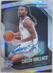 2024-25 Panini Prizm Black Cason Wallace #20 Silver Prizm Autografi (AU) - Foto 1 di 3