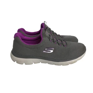 Skechers Womens Summits Gray Sneakers Size 7.5 Wide Fit Cool Classic Comfort - Picture 1 of 10