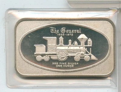 The General Train 1862-1972 1oz .999 Fine Silver Bar Madison Mint - RK441 - Image 1 of 2