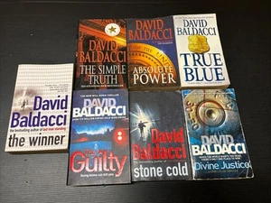 David Baldacci, Lot 7 x Books, True Blue, Absolute Power, Winner (PB) AB55B - Picture 1 of 17
