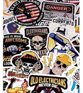 100 bunte Welder Aufkleber Schweißer Arbeiter DIY Deko  Sticker Stickerbomb (B6) - Bild 1 von 6