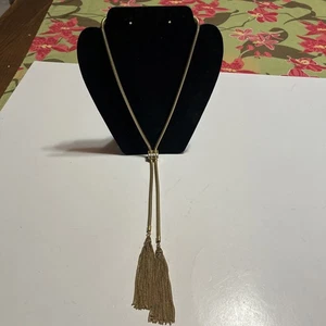 Stella & Dot Jacqueline Quaste Halskette verstellbare Länge 30+ Zoll - Bild 1 von 7