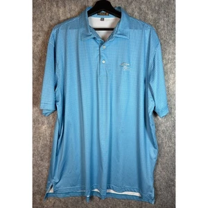 Polo Peter Millar estiva comoda Torrey Pines blu a scacchi performance - XL - Foto 1 di 6