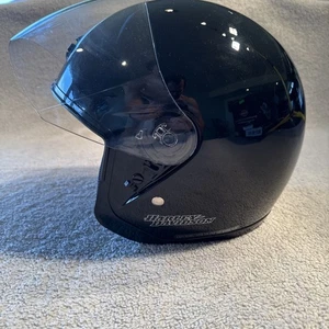 Harley Davidson Black Jet II DOT Helmet And  Bag, Size Large - Picture 1 of 10