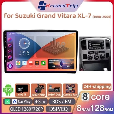 8 Core Car Radio for Suzuki Grand Vitara XL-7 2002 2003 2004 2005 2006 DSP WIFI - Image 1 of 4