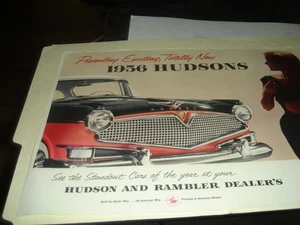 Brochure catalogo vendite Hudson 1956 pieghevole tutti i colori grande - Foto 1 di 7