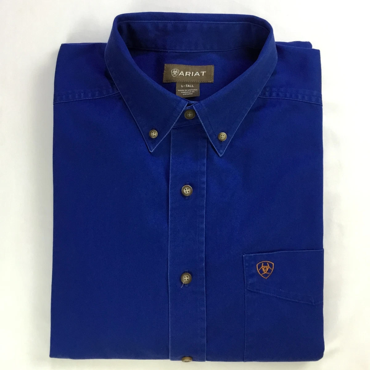 ARIAT Men's Nigel Stretch Plaid Western Shirt - Blue Button-Down Tall XX-Large Pro Series