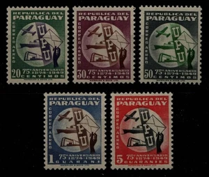 Paraguay 1950 - Mi-Nr. 656-660 ** - MNH - 75 años UPU - Imagen 1 de 1