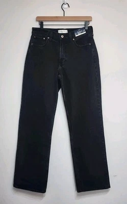 Pantalones de mezclilla holgados de tiro bajo Curve Love para mujer 27 altos negros nuevos con etiquetas Abercrombie & Fitch The Foto 1 de 4