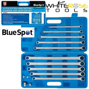 BlueSpot Extra Long Ratchet Ring Spanner Adaptor Set 8-19mm 10pc Aviation Wrench - Picture 1 of 4