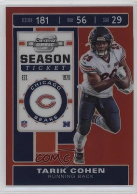 2019 Panini Contenders Optic Season Ticket Red /199 Tarik Cohen #63 - Image 1 of 2