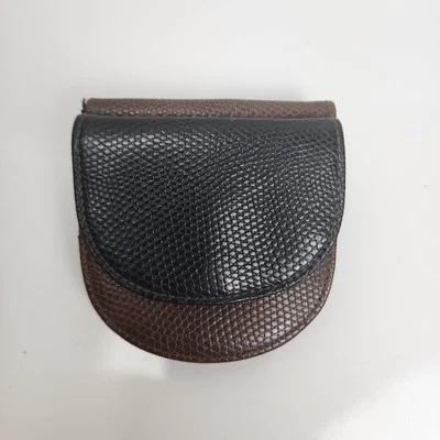 Esprit Two-Toned Faux Snakeskin Design Leather Zip & Button Coin Purse Wallet - Image 1 of 4