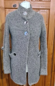 Monsoon Brown Lambswool Angora Coatigan Size Uk 12 Lovely Condition - Picture 1 of 8