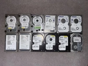 Job Lot 12 * 3.5” HDDs 1TB/500GB/400GB/320GB/250GB/160GB SATA & IDE - Picture 1 of 5