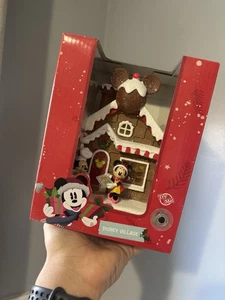 Disney LED Christmas Village Mickey & Minnie Mouse Gingerbread House 2025 Aldis - Picture 1 of 5