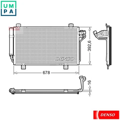 CONDENSER AIR CONDITIONING DCN44015 FOR MAZDA P5Z3/P5Y4/P5Y5/P5Y1 1.5L 4cyl - Image 1 of 4