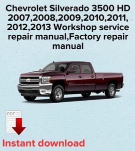 Chevrolet Silverado 3500 HD 2007,2008,2009,2010,2011, 2012,2013 manual de taller - Imagen 1 de 3